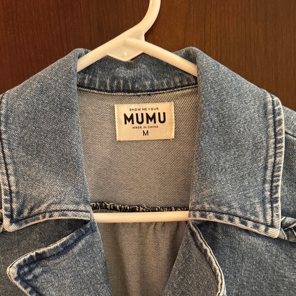 Blue Denim Zip-Up Dress - Picture 2 of 5